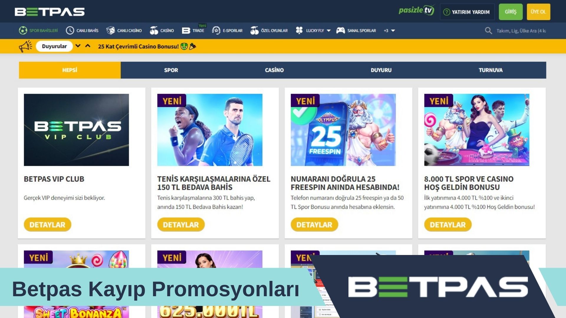 Betpas Kayıp Promosyonları